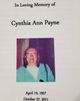 Cynthia Ann “Cindy” George Payne Photo