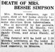 Profile photo:  Bessie A. <I>Handy</I> Simpson