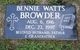 Bennie Watts Browder - Obituary