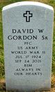 David W. “Dave” Gordon Sr. Photo