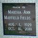 Martha Ann Mayfield Fields Photo