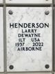 1LT Larry DeWayne Henderson Photo