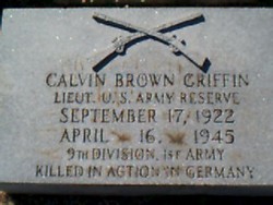 2LT Calvin Brown Griffin 