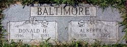 Alberta K. <I>Brenner</I> Baltimore 