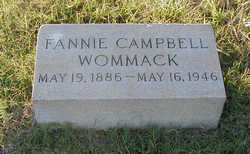 Fannie Bruner <I>Campbell</I> Wommack 