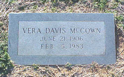 Vera Octavia <I>Davis</I> McCown 