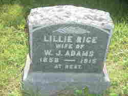 Lillie <I>Rice</I> Adams 