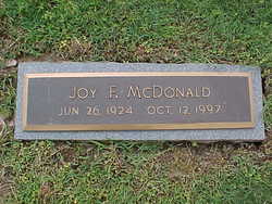 Joy F McDonald 
