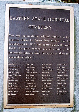 Original Eastern State Hospital Cemetery