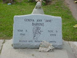 Geneva Ann “Jane” <I>Aymond</I> Barone 