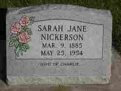 Sarah Jane <I>Beddes</I> Nickerson 
