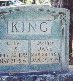 Zerisha Jane Jane <I>Bean</I> King 