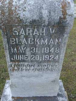 Sarah V. <I>Tanner</I> Blackman 