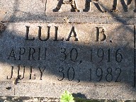 Lula Bell <I>Leaster</I> Armstrong 