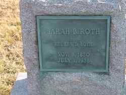 Sarah B <I>Byer</I> Roth 