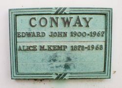 Alice M. <I>Kemp</I> Conway 