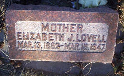 Elizabeth Jane <I>Lovell</I> Tirrell 