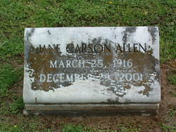 Jane <I>Carson</I> Allen 