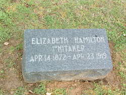 Elizabeth “Bettie” <I>Hamilton</I> Whitaker 