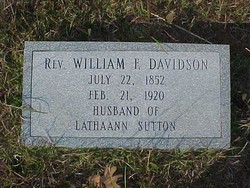 Rev William Frederick Davidson 