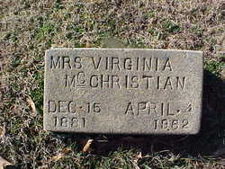 Virginia Elenora <I>Corbitt</I> McChristian 