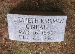 Elizabeth <I>Kirkman</I> O'Neal 