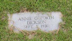 Annie Lee <I>Goforth</I> Dickson 