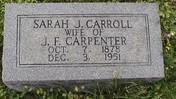 Sarah J. <I>Carroll</I> Carpenter 