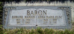 Anna Marie <I>Hunt</I> Baron 