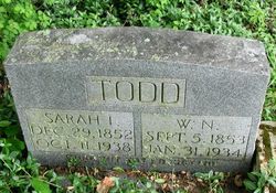 Sarah Isabella <I>Lowe</I> Todd 