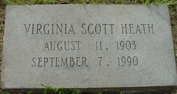 Sarah Virginia <I>Scott</I> Heath 