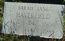 Sarah Jane <I>Bradley</I> Haverfield 