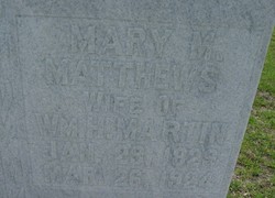 Mary Mancey <I>Matthews</I> Martin 