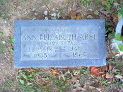 Ann Elizabeth <I>Abel</I> Cox 