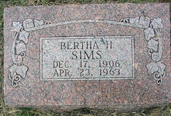 Bertha <I>Haskell (Adamson)</I> Sims 