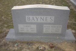 Mary Marie <I>Workman</I> Baynes 