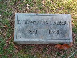 Euphemia Morris “Effie” <I>McClung</I> Albert 