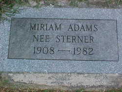 Miriam <I>Sterner</I> Adams 