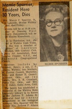 Mamie B. <I>Council [Adams]</I> Spurrier 