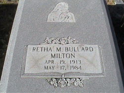 Retha Mary <I>Bullard</I> Milton 