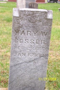 Mary W <I>Collins</I> Gosser 