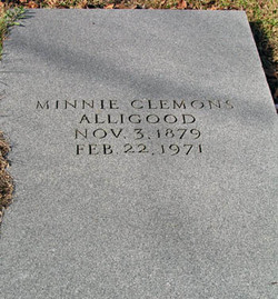 Minnie <I>Clemons</I> Alligood 