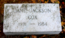 Jane Gardner <I>Jackson</I> Cox 