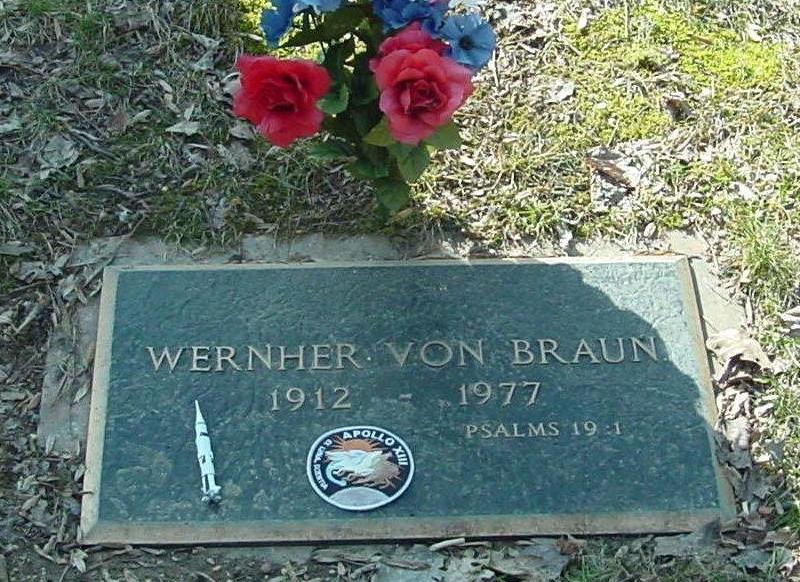 Funny how the quote from the bible was left on Wernher von Braun's... 