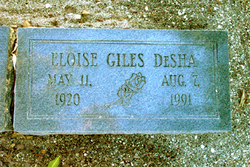 Eloise <I>Giles</I> DeSha 