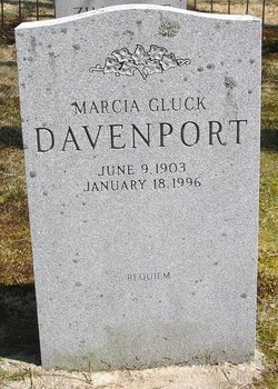 Marcia <I>Gluck</I> Davenport 