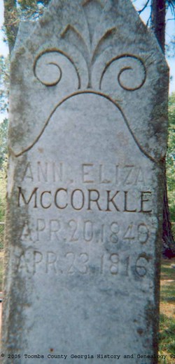 Ann Eliza <I>Rigdon</I> McCorkle 