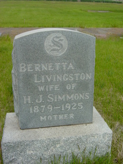 Bernetta Maud “Nettie” <I>Livingston</I> Simmons 