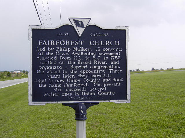 Fairforest Cemetery, Union County, South Carolina