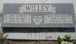 Mary Ann <I>Gardner</I> Willey 